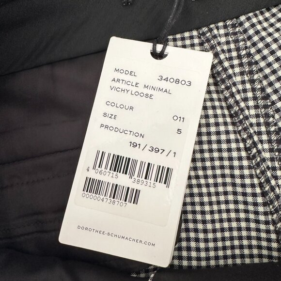 Dorothee Schumacher Minimal Vichy High Rise Pants Size 5 NEW - Picture 4 of 14